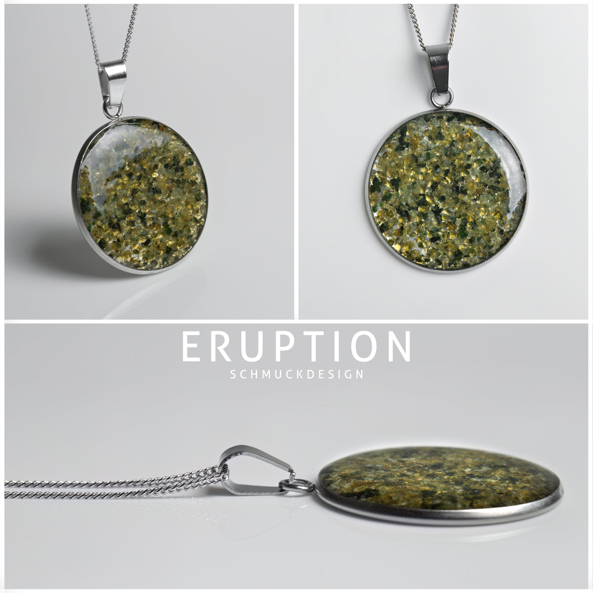 Eifel Olivin / Peridot Anhänger 25mm