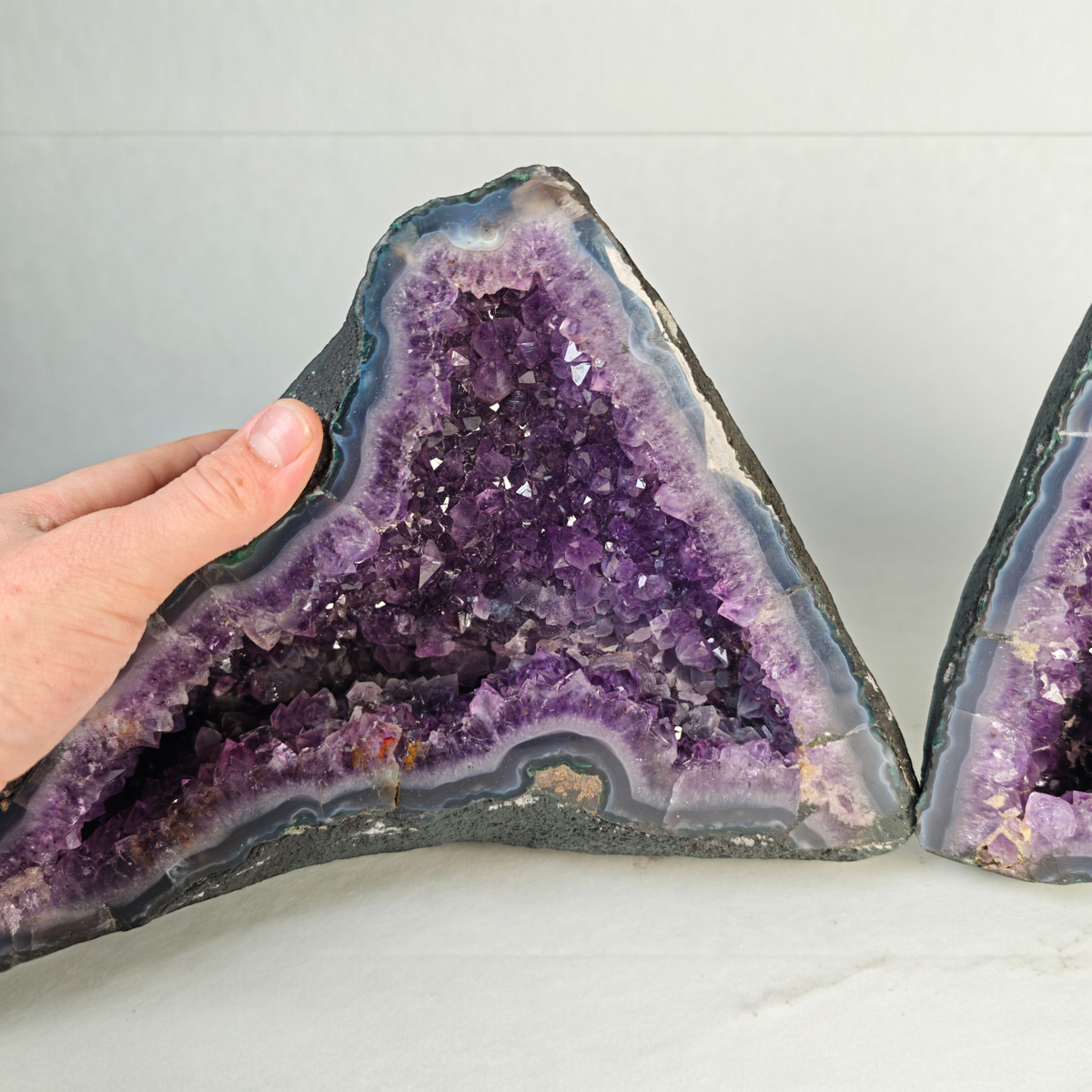 Amethyst Drusen Paar