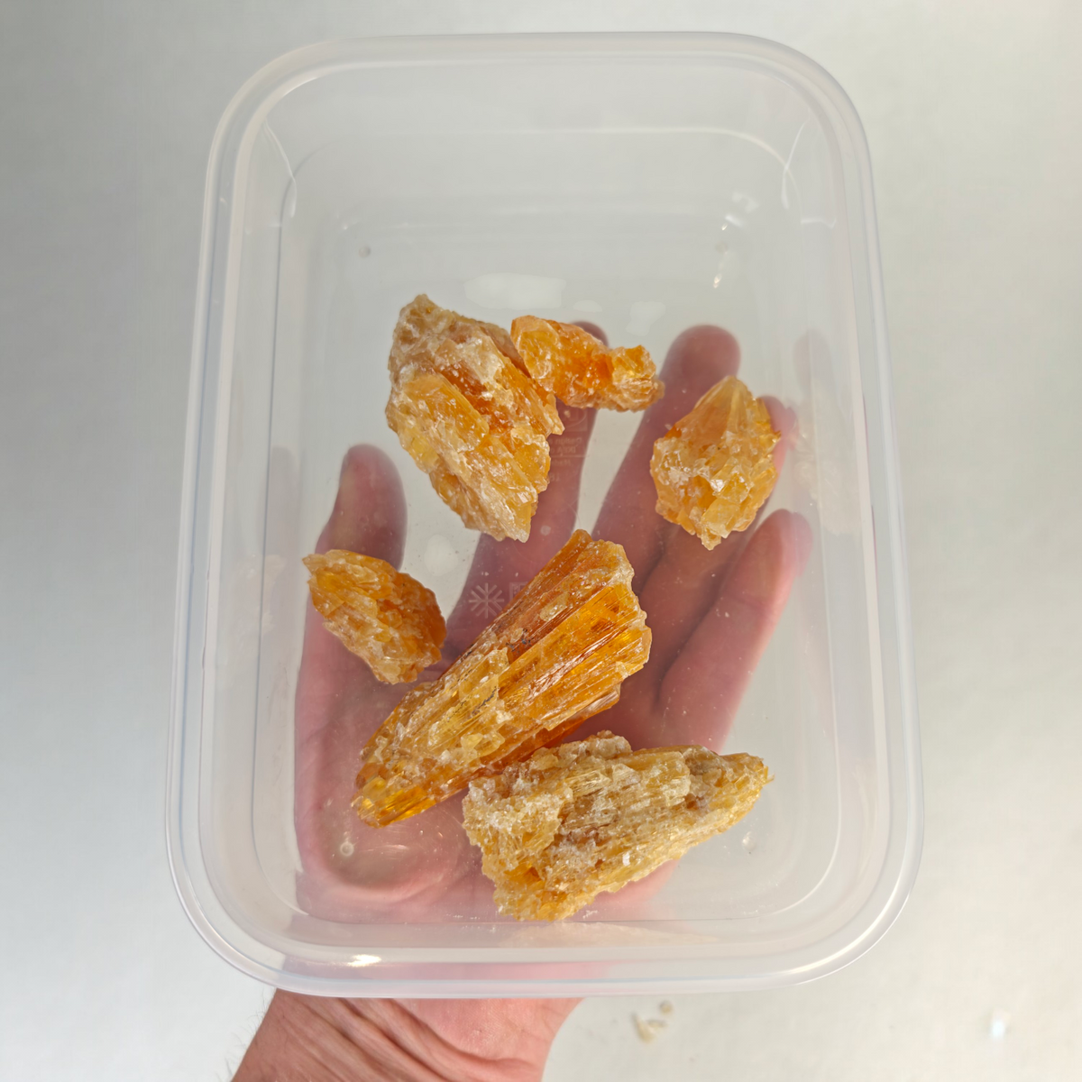 Honig Calcit aus Deutschland 0,5kg grob