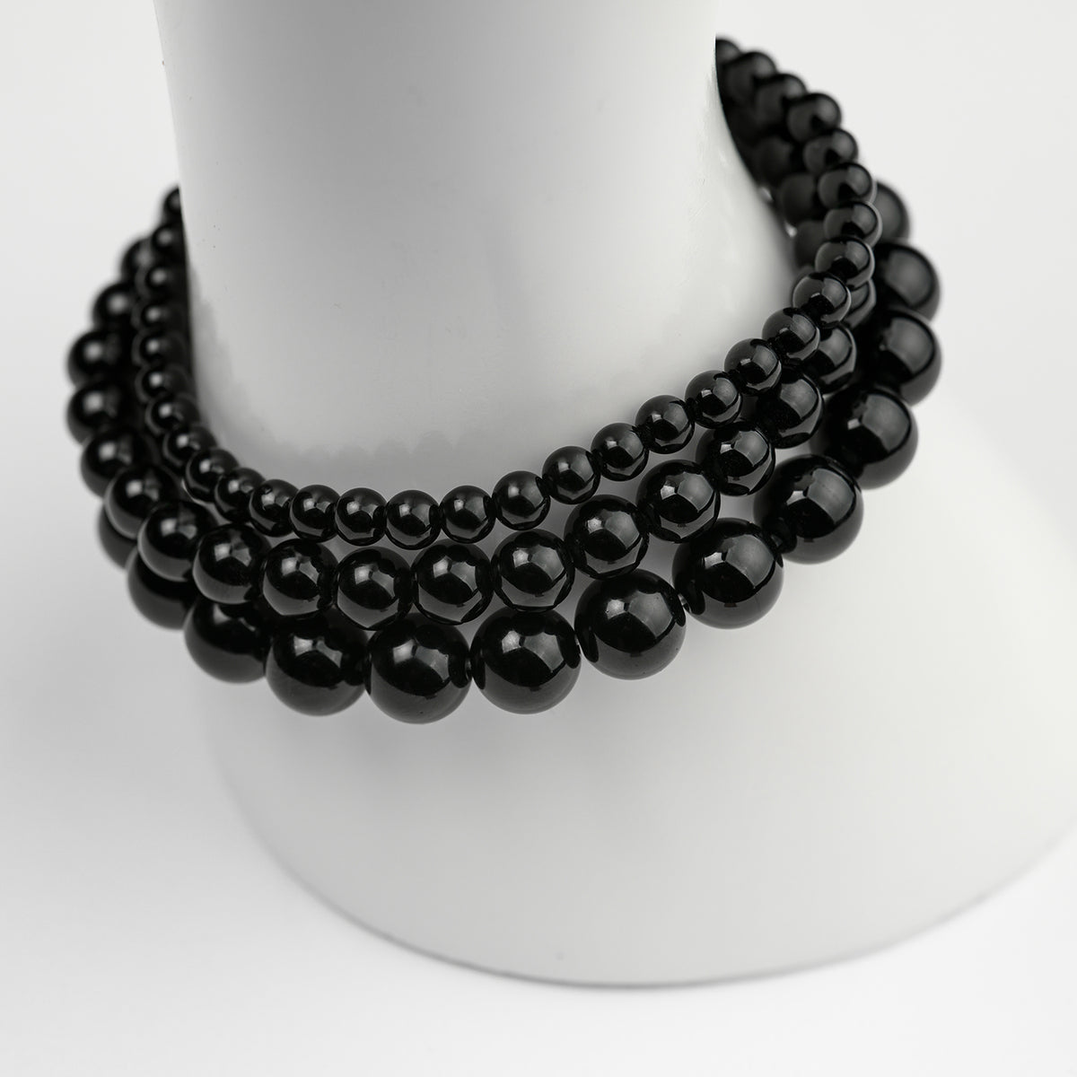 Schwarzer Obsidian Armband 4/6/8mm