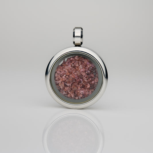 Glasmedaillon Almandin Granat
