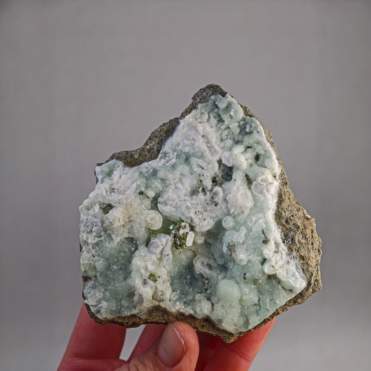 Prehnit mit Grüner Zinkblende, Steinperf Deutschland
