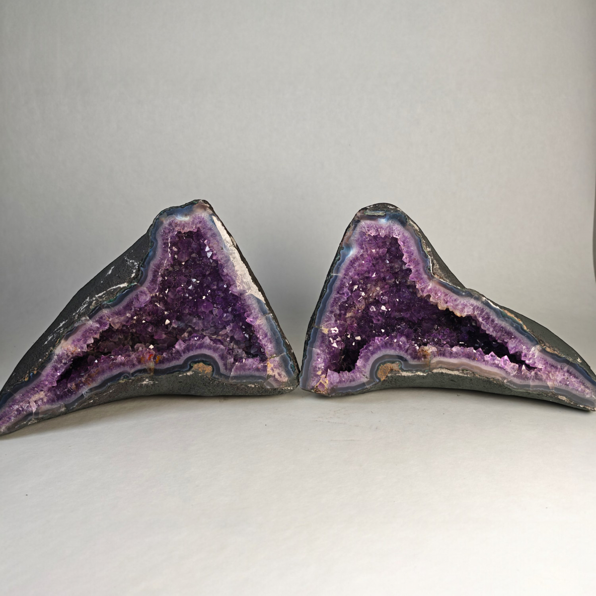 Amethyst Drusen Paar