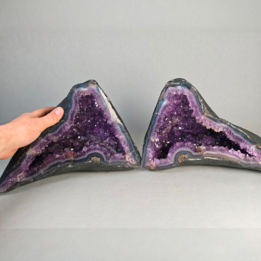 Amethyst Drusen Paar