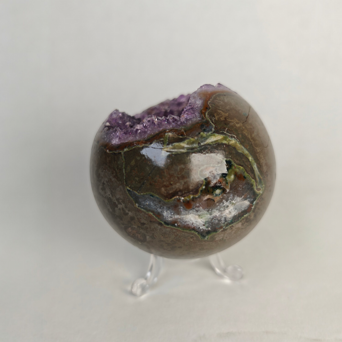 Amethyst Kugel mit Druse