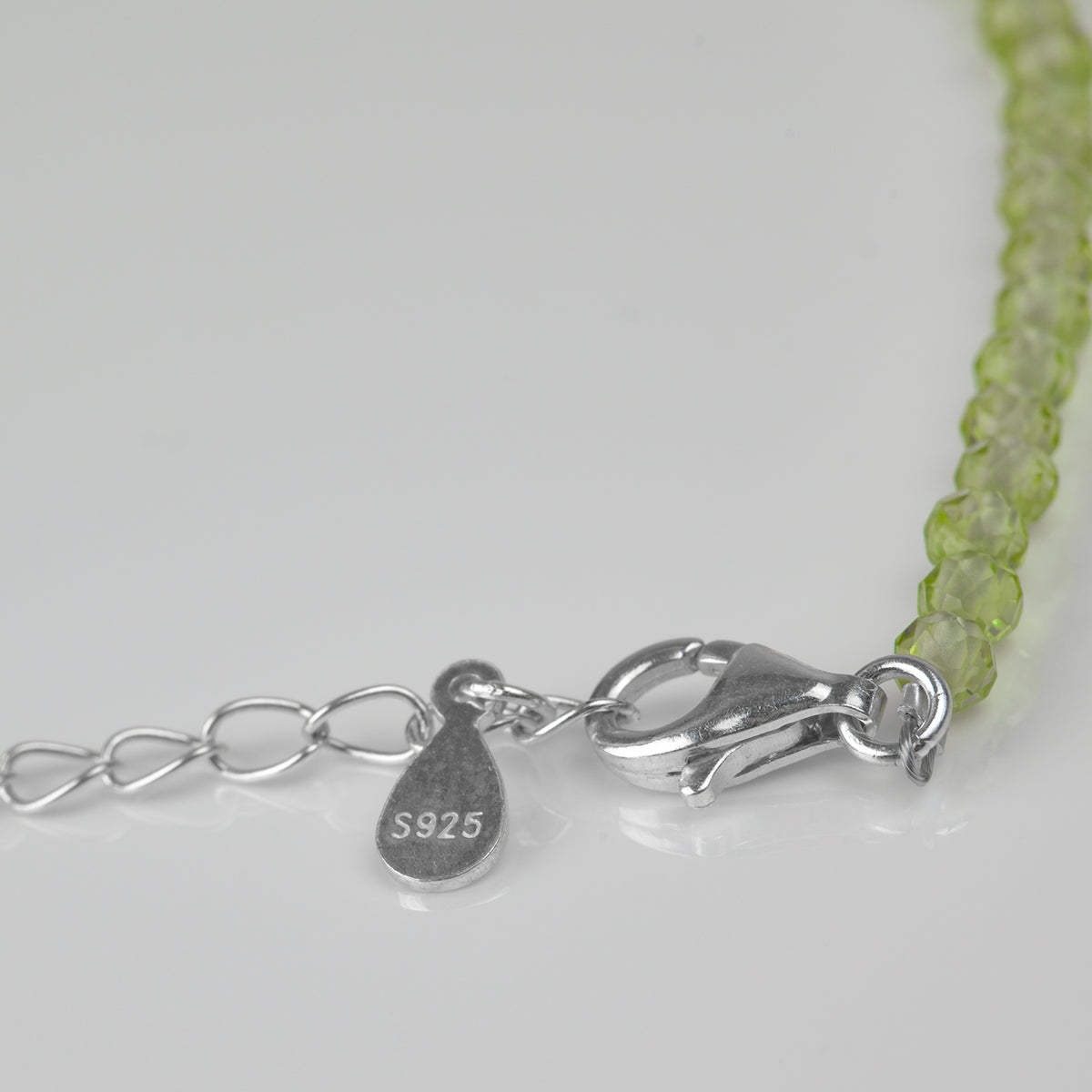 Olivin Peridot 925 Silber facetiert