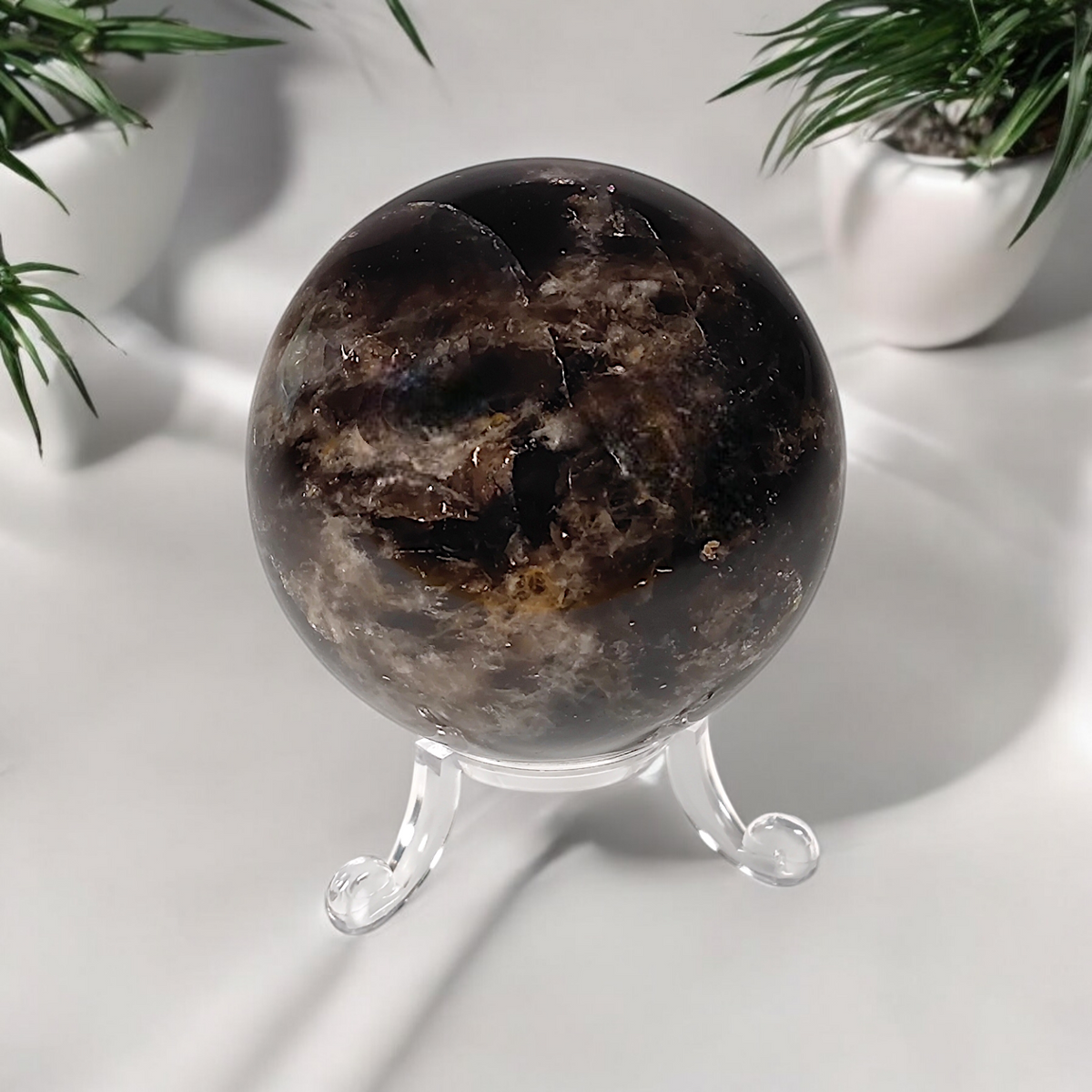 Schwarze Mondstein Kugel 65mm